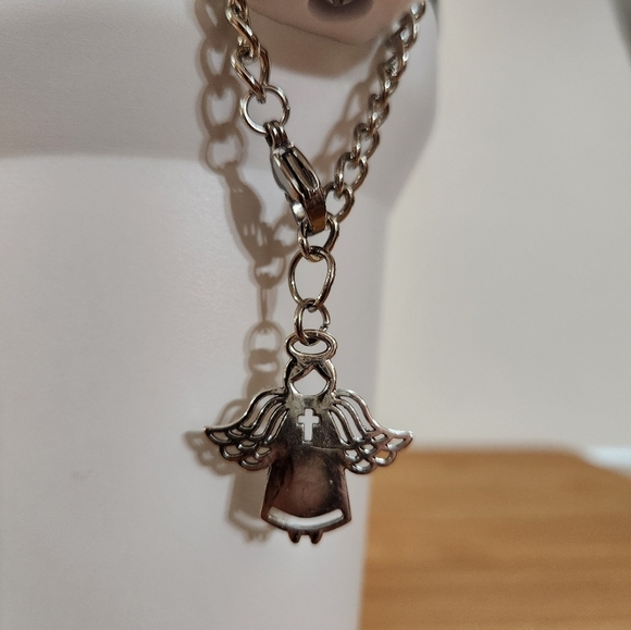 Hand Crafted Cup Handle Charm Angel Silver Metal Stanley Cup Tumbler Pendant - Picture 3 of 7